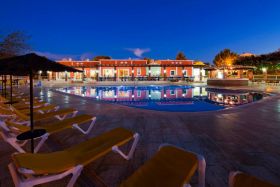 Night lights at the pool and restaurant at Algarve Senior Living, Portugal – Best Places In The World To Retire – International Living
